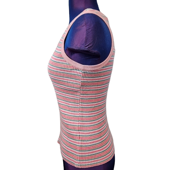 NWT St. John Sport Salt Pink Striped Knit Racerback Tank Top Size Small - Picture 5 of 11